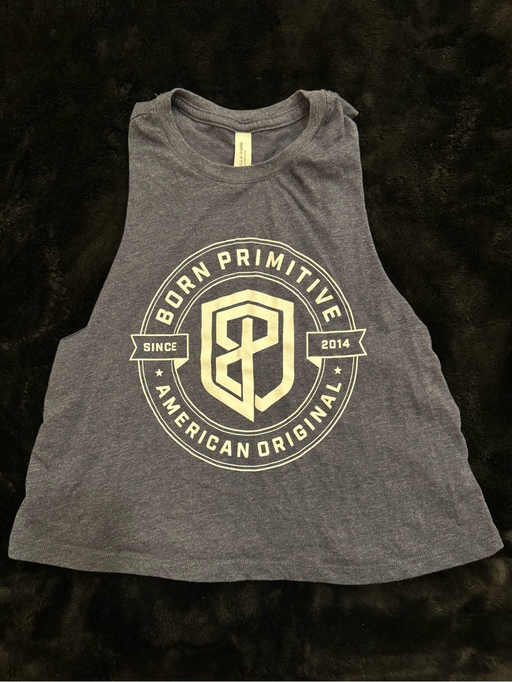 Born Primitive Women’s Heather Blue Crop Tank Top